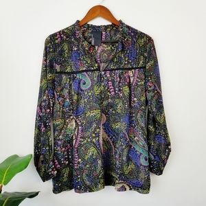 ANTHROPOLOGIE Dolan Odessa Paisley Printed Top L